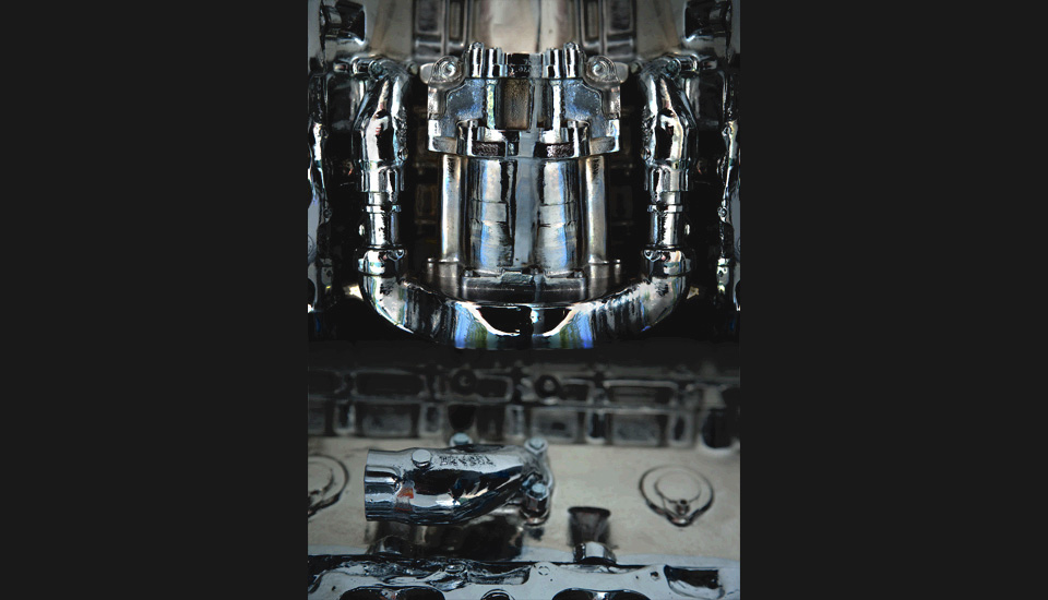 Organon, lambda on alluminium, 120 x 170 cm, 2011